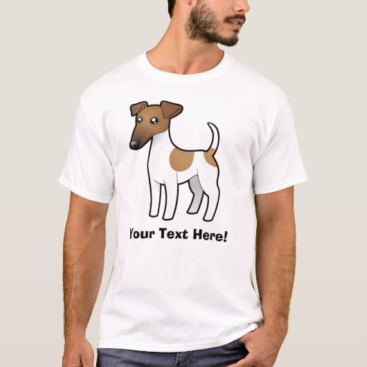 Cartoonglatter Fox-Terrier T-Shirt (Vorderseite)