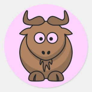 CartoonGnu Runder Aufkleber