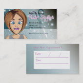 Cartoonhaar-Stylist Terminkarte (Vorne/Hinten)