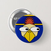 Cartoonhuhn Button (Vorne & Hinten)