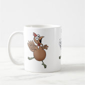 Cartoonhühner auf einem Becher Kaffeetasse (Links)