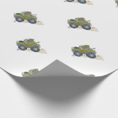 Cartoonillustration eines Elefanten, der einen Geschenkpapier (Ecke)