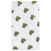 Cartoonillustration eines Elefanten, der einen Kleine Geschenktüte (Rückseite)