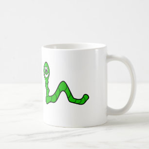 CartoonInchworm - weißer Kaffee-Tasse Kaffeetasse