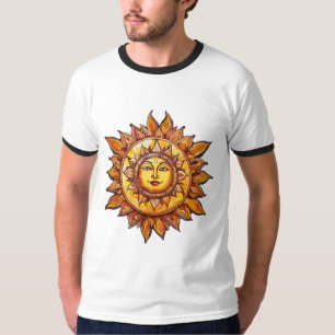 Cartoonish Realistic Sun - Lively Sun Illustration T-Shirt