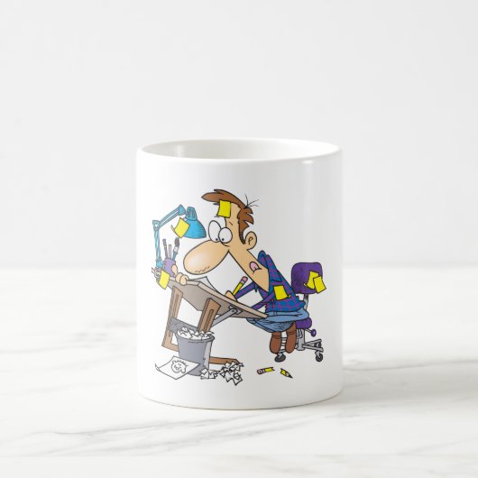 Cartoonist am Werk Kaffeetasse (Mittel)