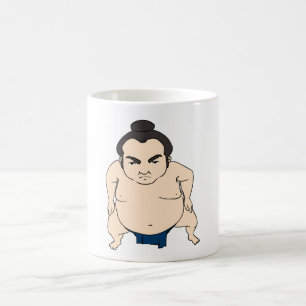 Cartoonjapanischer Sumo-Ringkämpfer Kaffeetasse