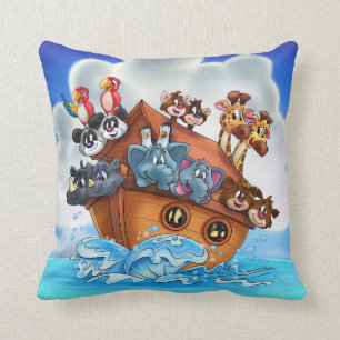 Cartoonkissen Noah-Arche Kissen