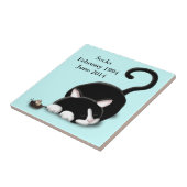 CartoonKitty mit Spielzeugmaus Fliese (Seite)