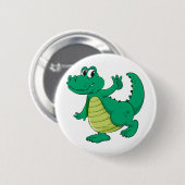 Cartoonkrokodil Button (Vorne & Hinten)