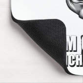 Cartoonkunst mit „Zum Glück…“-Zitat Mousepad (Ecke)