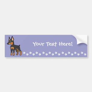 CartoonminiaturPinscher/Manchester-Terrier Autoaufkleber