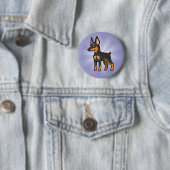 CartoonminiaturPinscher/Manchester-Terrier Button (Beispiel)