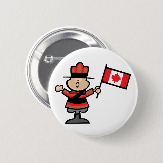 CartoonMountie Button (Vorne & Hinten)
