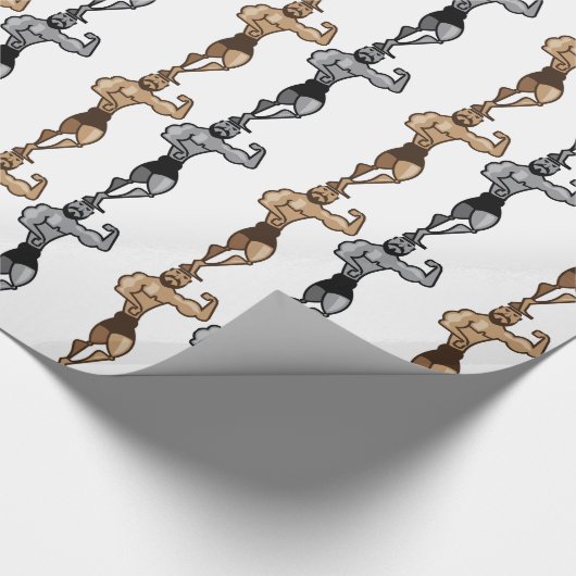 CartoonMuscleman Geschenkpapier (Ecke)