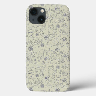Cartoonmuster mit lustigen Katzen Case-Mate iPhone Hülle