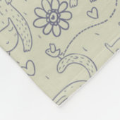 Cartoonmuster mit lustigen Katzen Fleecedecke (Ecke)