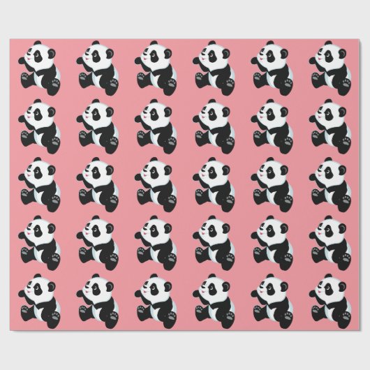 Cartoonpanda Geschenkpapier (Flach)