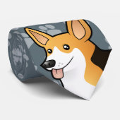 Cartoonpembroke-WaliserCorgi Krawatte (Gerollt)