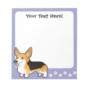 Cartoonpembroke-WaliserCorgi Notizblock