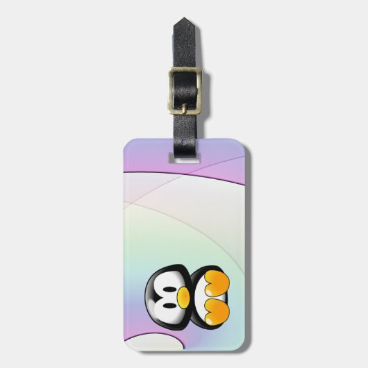 CartoonPenguin Gepäckanhänger (Vorderseite vertikal)