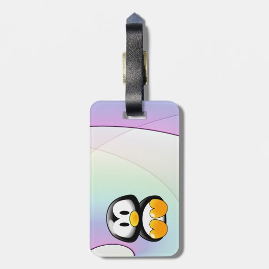 CartoonPenguin Gepäckanhänger (Rückseite vertikal)