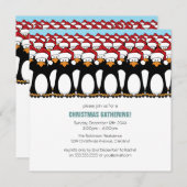 Cartoonpenguin-Mengen-festliche Party Einladungen (Vorne/Hinten)