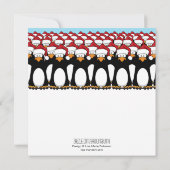 Cartoonpenguin-Mengen-festliche Party Einladungen (Rückseite)