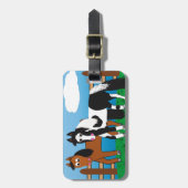 Cartoonpferd Gepäckanhänger (Vorderseite vertikal)