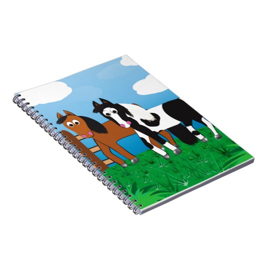 Cartoonpferd Notizblock (Rechte Seite)