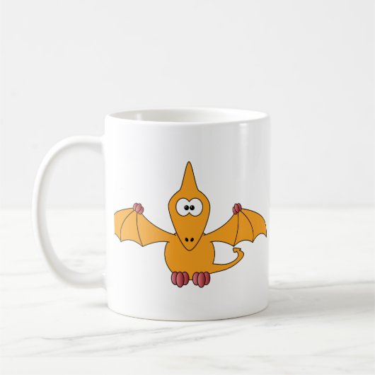 CartoonPterodactyl (Gelb) Kaffeetasse (Links)