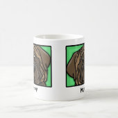 Cartoonquadratischer Brindle Mastiff Kaffeetasse (Mittel)