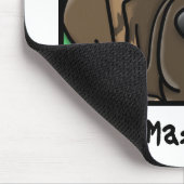Cartoonquadratischer Brindle Mastiff Mousepad (Ecke)