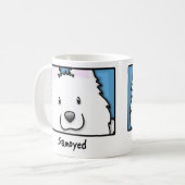 Cartoonquadratischer Samoyed Kaffeetasse (Vorderseite Links)