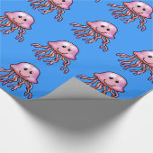 Cartoonquallen Geschenkpapier (Ecke)