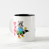 CartoonRaccoon Zweifarbige Tasse (Vorderseite Links)