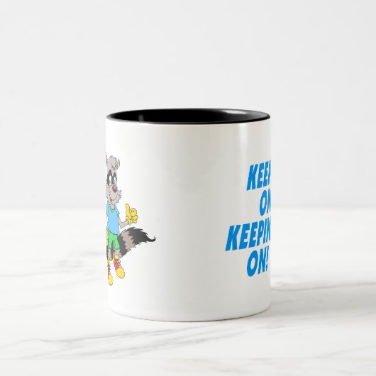 CartoonRaccoon Zweifarbige Tasse (Mittel)