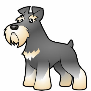 Cartoonriesiger/Standard-/MiniaturSchnauzer Fotoskulptur Magnet