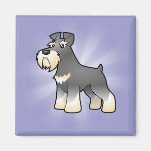 Cartoonriesiger/Standard-/MiniaturSchnauzer Magnet