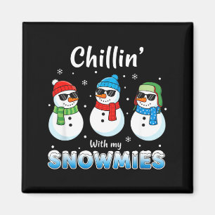 Cartoons chillen mit meinen Schneemännern, lustige Magnet