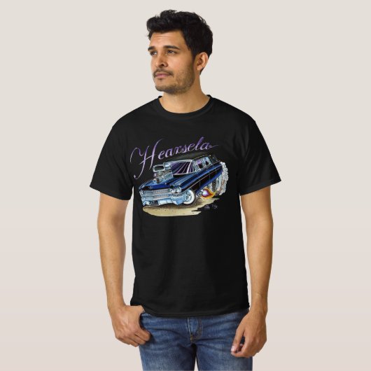 Cartoons im Styling 1963 Cadillac Hearse T - Shirt (Vorne ganz)