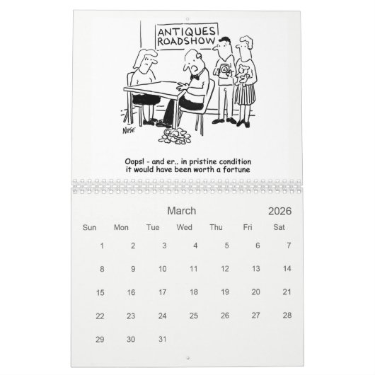 Cartoons von Nigel Sutherland Kalender (Mär 2026)
