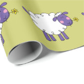 Cartoonschafe Geschenkpapier (Rolleneckpunkt)