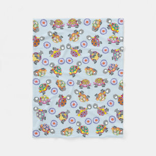 Cartoonschildkröten Fleecedecke