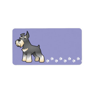 CartoonSchnauzer Adressaufkleber