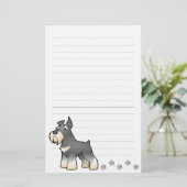 CartoonSchnauzer Briefpapier (Stehend Vorderseite)