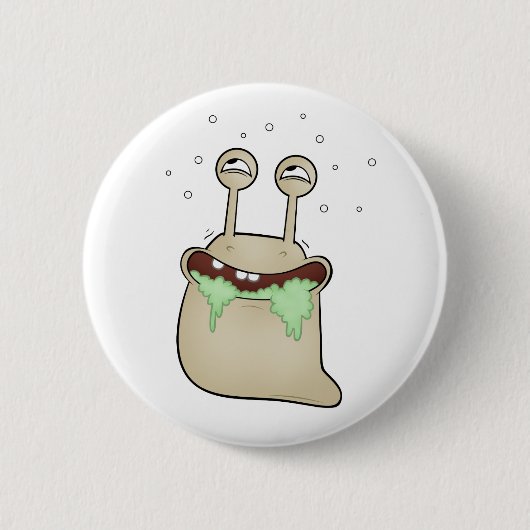 Cartoonschnecke Button (Vorderseite)