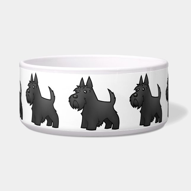 Cartoonscottish-Terrier Napf (Vorderseite)