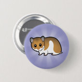 Cartoonsyrian-Hamster Button (Vorne & Hinten)