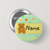 Cartoonteddy-Entwurf Button (Vorne & Hinten)
